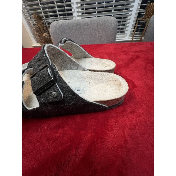 Birkenstock Arizona Wool Felt Rivet Sandals Slides Dark Gray EU 40 (L9, M7) main image 5